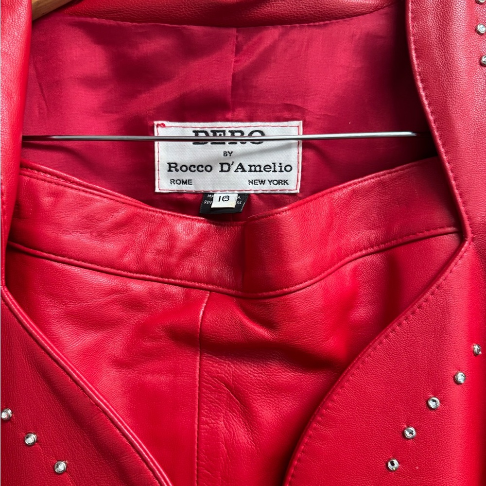 Red Faux Fur Trimmed Jacket‎ - Picture 2 of 4
